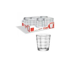 BORMIOLI - BICCHIERE TRASPARENTE CUBE ACQUA 24 CL - 6 PEZZI