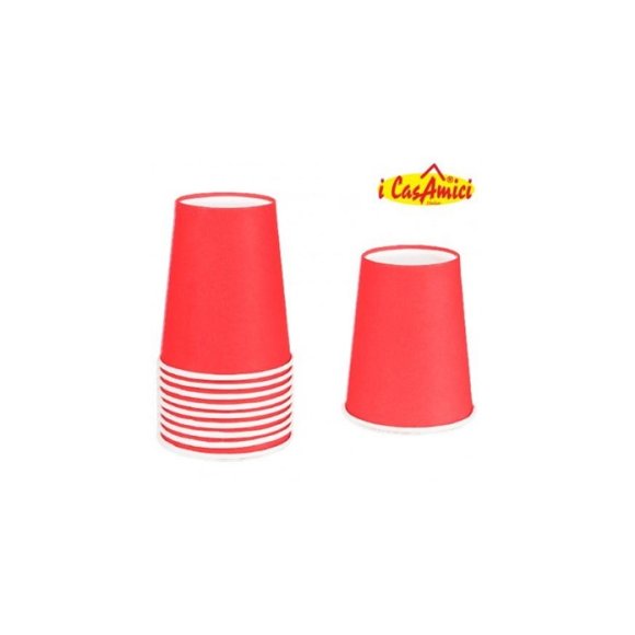 BICCHIERI BIO ACQUA MOVIDA ROSSO - 50 PEZZI