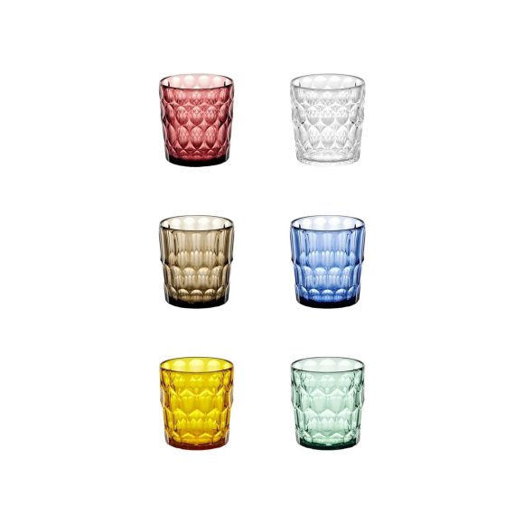 GUZZINI - SET 6 BICCHIERI BASSI "VANITY" - COLORI ASSORTITI