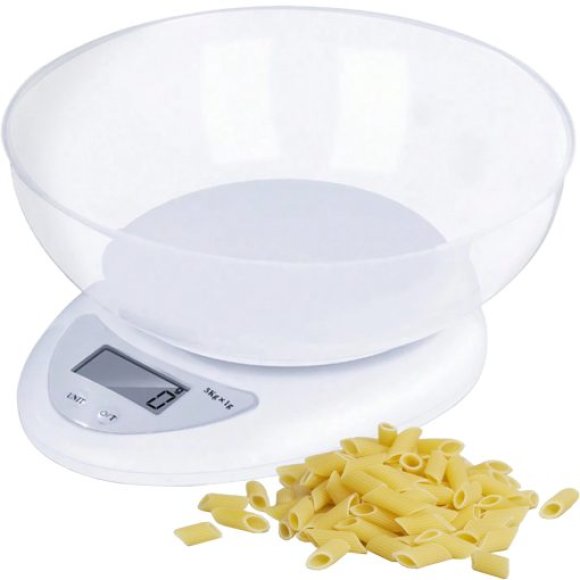 Bilancia da Cucina Digitale con Ciotola Graduata 600ml - 5 Kg