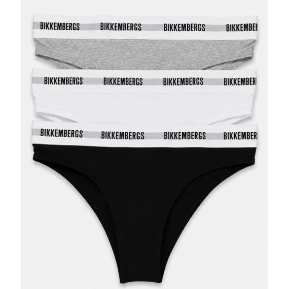 BIKKEMBERGS SLIP DONNA ART.BKK1UWBT06 3 PEZZI - COLORI ASSORTITI 