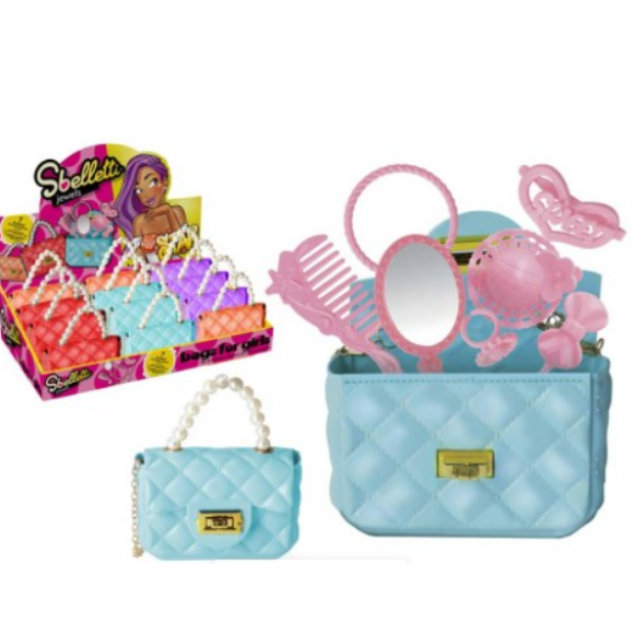 BORSETTA CON ACCESSORI 4COLORI 12PZ