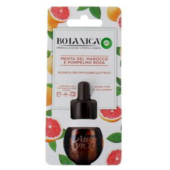 BOTANICA MENTA DEL MAROCCO E POMPELMO ROSA RICARICA PER DIFFUSORE ELETTRICO