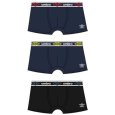 UMBRO - 3 PEZZI BOXER ELASTICIZZATO UOMO COD.05462 - COLORI ASSORTITI
