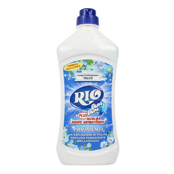 Rio Bum Bum Pavimenti Talco 1L - Detergente Igienizzante con Alcool