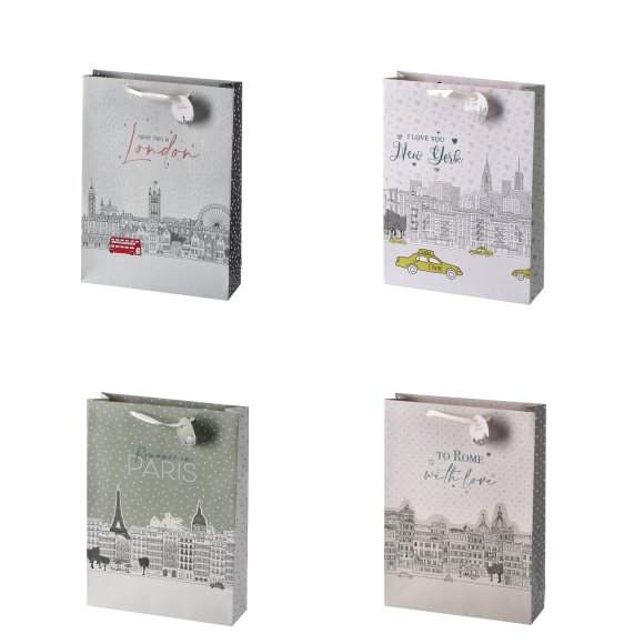 BORSA IN CARTA - DECORI ASSORTITI
