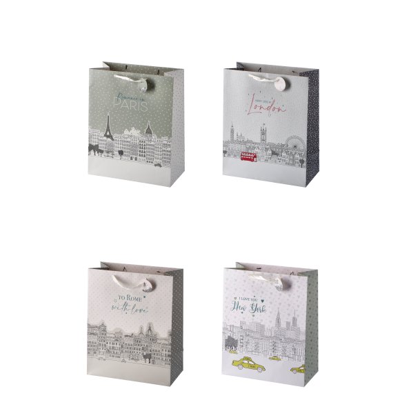 BORSA IN CARTA - DECORI ASSORTITI