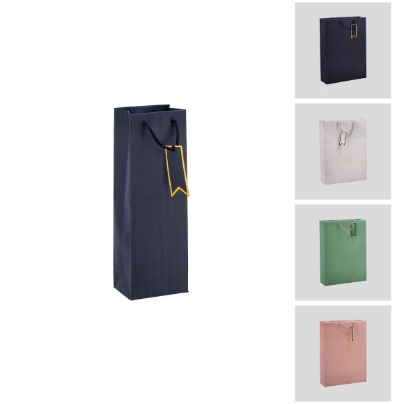BORSA CARTA PORTA BOTTIGLIA - COLORI ASSORTITI