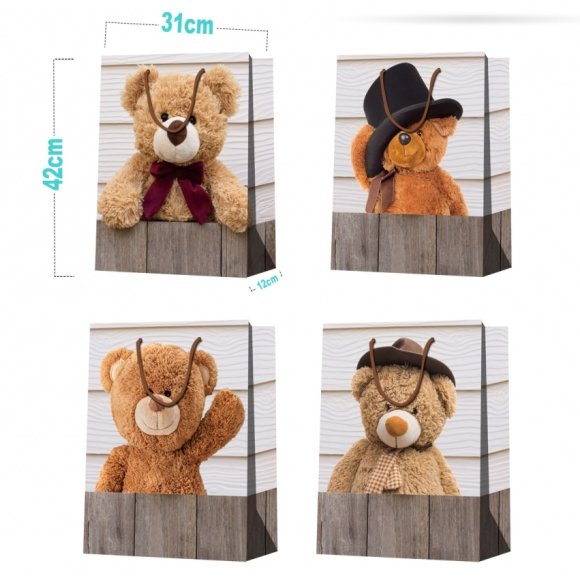 SHOPPER ORSO MISURA XL 31x42x12 cm