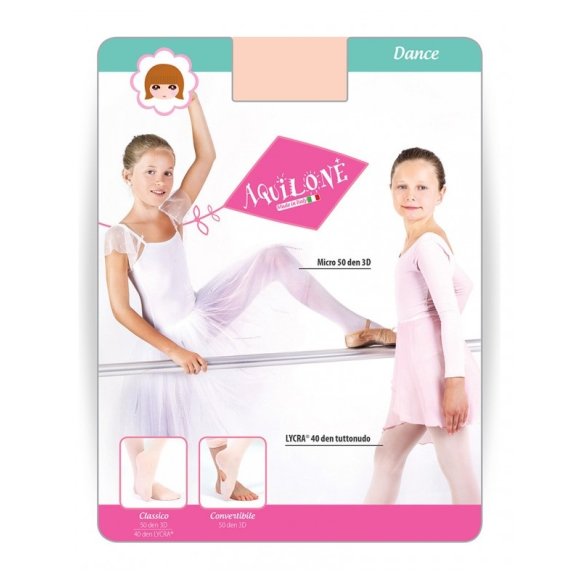 COLLANT BAMBINA MICROFIBRA DANCE 60 DEN CONVERTIBILI - CIPRIA