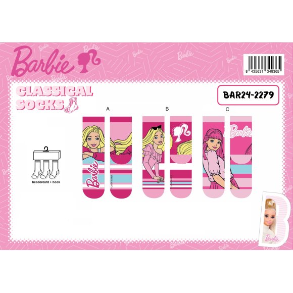 SET 3 PAIA CALZINI BARBIE
