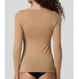 JADEA-MAGLIA DONNA IN CASHMERE MANICA LUNGA COD.4064- CAMMELLO