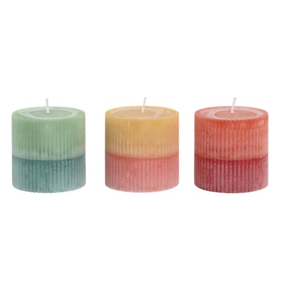 CANDELA CERA 3 MODELLI 7X7X7 220GR