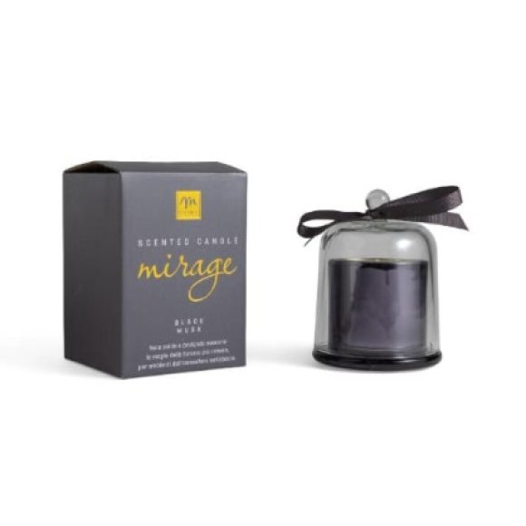CANDELA CON CAMPANA PROFUMATA "BLACK MUSK"