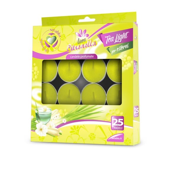TEA LIGHT CITRONELLA - 25 PEZZI