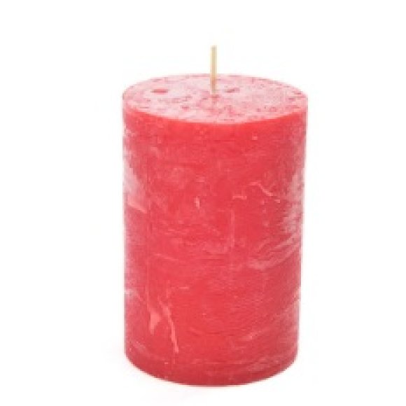 NATALE -CANDELA PILLAR RUSTIC ROSSA H10XD7C