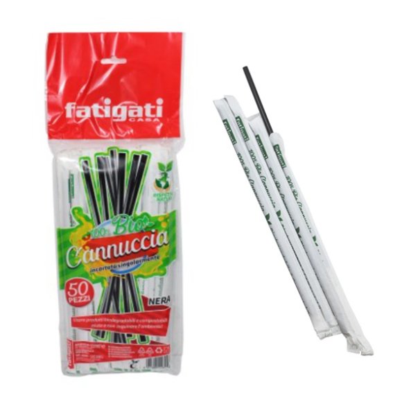 CANNUCCE BIO NERE 50 PEZZI 