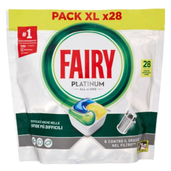 Fairy Tabs Platinum All in One Limone – 28 pastiglie
