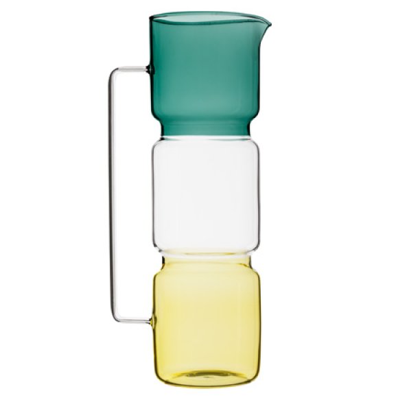 CARAFFA IN VETRO TRICOLORE 