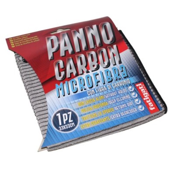 ​​​​​​​PANNO CARBONE MICROFIBRA 33X33 CM - COLORI ASSORTITI