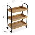 CARRELLO MUTIUSO CON RUOTE IN BAMBÙ