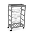 CARRELLO DA CUCINA CON RUOTE - GRIGIO