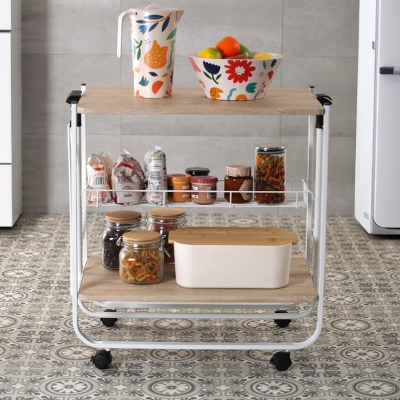 CARRELLO PIEGHEVOLE RUOTE BIANCHE