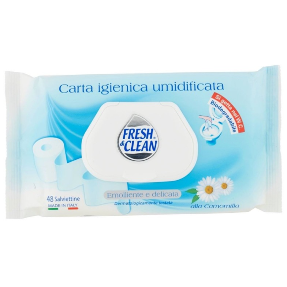 Carta igienica umidificata Fresh&Clean 12 salviettine alla camomilla