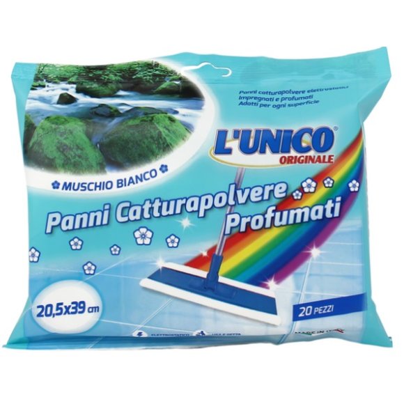L'unico Panni Catturapolvere Profumati Muschio Bianco 20,5x39 Cm 22 Pz