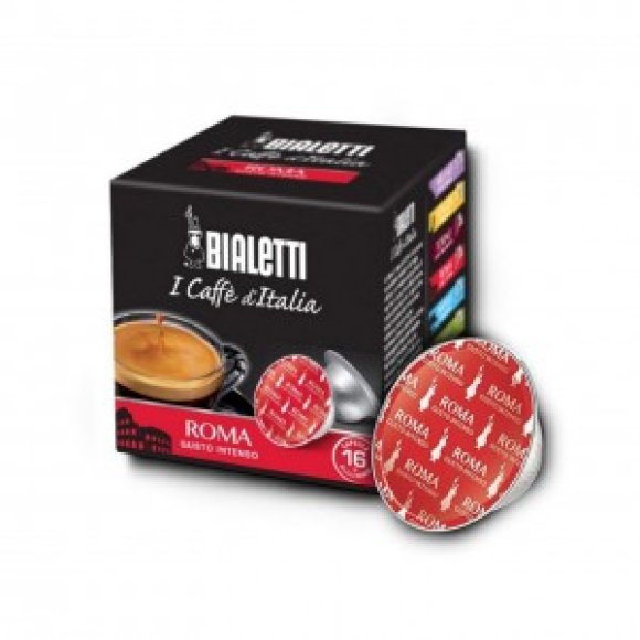 Bialetti - Capsule caffè Roma box 16 pezzi