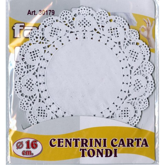 CENTRINO IN CARTA TONDO - 24 PEZZI