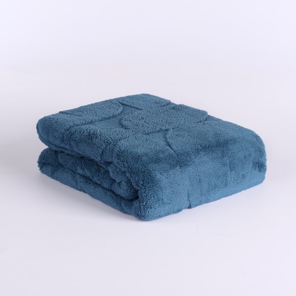 VIA ROMA 60 - PLAID "CERCHI" - JEANS