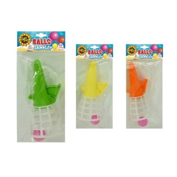 CESTO LANCIAPALLE 1 PEZZO CON PALLINA - COLORI ASSORTITI