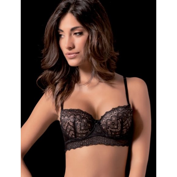 LOVE&BRA - REGGISENO BALCONCINO "CHANTAL" - NERO