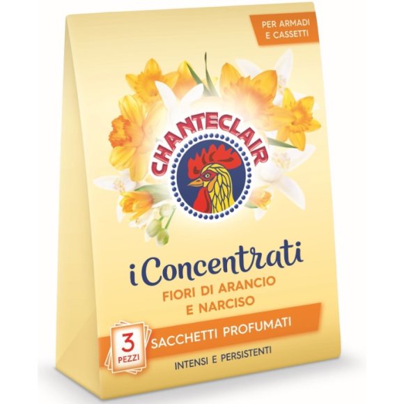 Chanteclair sacchetti profumati fiori d'arancio & narciso x 3 pz