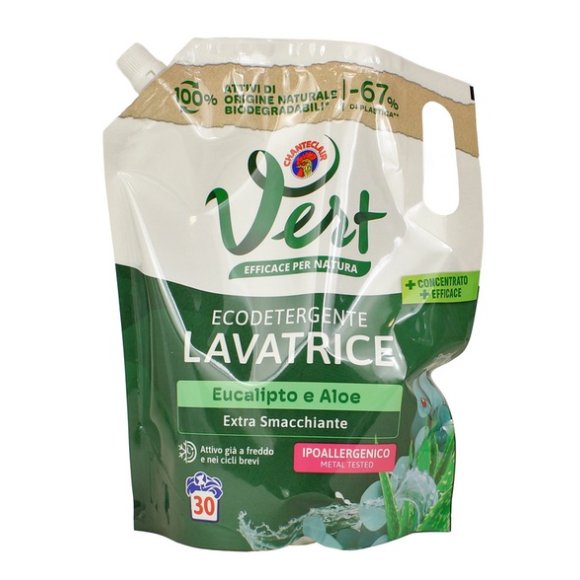 Chanteclair Vert Ecodetergente Lavatrice Eucalipto e Aloe – 30 Lavaggi