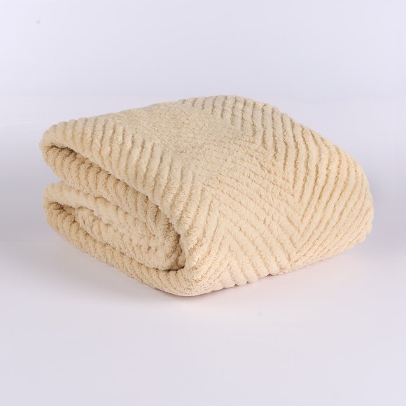 VIA ROMA 60 - PLAID "CHEVRONNE" - BEIGE