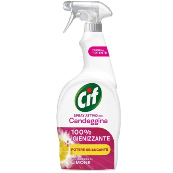 Cif Spray Attivo Sgrassatore Candeggina Limone 650 Ml