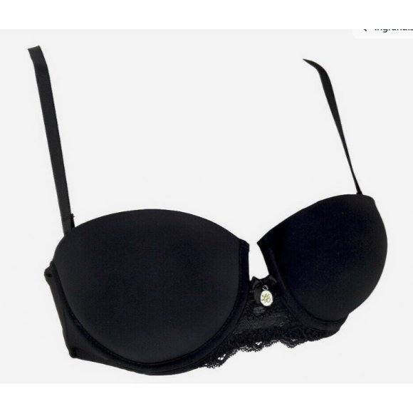 LAURA BIAGIOTTI - REGGISENO "CLEA" BALCONCINO GRADUATO - NERO