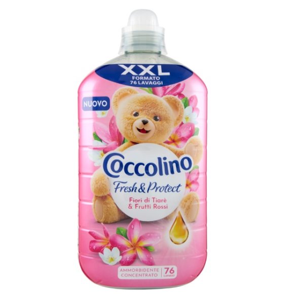 COCCOLINO AMMORBIDENTE CONCENTRATO TIARE FRUTTI ROSSI 6 PEZZI PER76 LAVAGGI 1750 ML