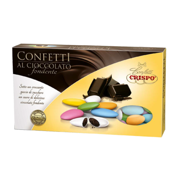 Crispo - Confetti Al Cioccolato Fondente 1Kg - Colori Assortiti