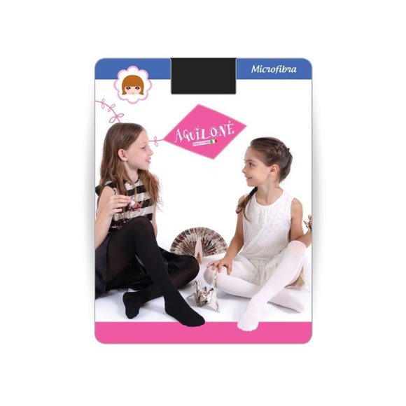 AQUILONE - COLLANT BAMBINA IN MICROFIBRA 50 DEN - BLU