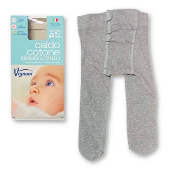 VIGNONI - COLLANT NEONATO CALDO COTONE - GRIGIO