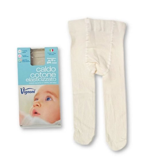 VIGNONI - COLLANT NEONATO CALDO COTONE - PANNA