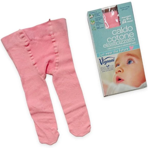 VIGNONI - COLLANT NEONATO CALDO COTONE - ROSA
