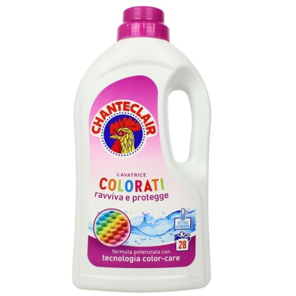 CHANTECLAIR DETERSIVO LIQUIDO BUCATO LAVATRICE COLORATI 28 LAVAGGI 1260 ML