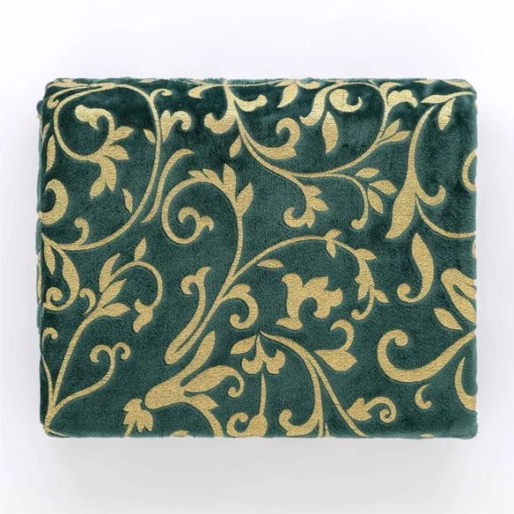 RIVIERA - PLAID MATRIMONIALE "COMETA" - VERDE 