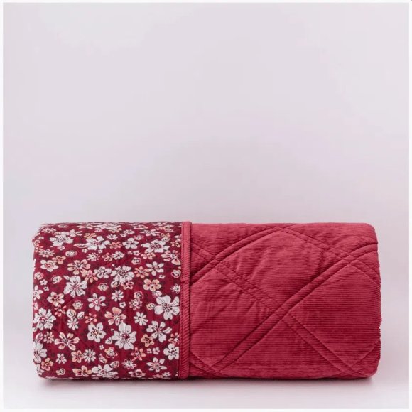 RIVIERA - COPERTA MATRIMONIALE IN VELLUTO "CONSIGLIA" - ROSSO