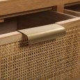 CONSOLLE 3 CASSETTI RATTAN