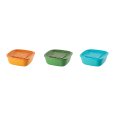 GUZZINI CONTENTORI QUADRATI IN PLASTICA - 3 PEZZI 